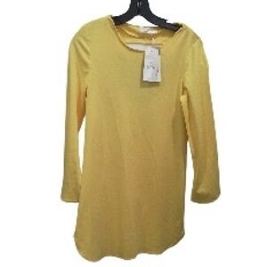Baluoke Vibrant Yellow Long Sleeve Mini Dress NWT